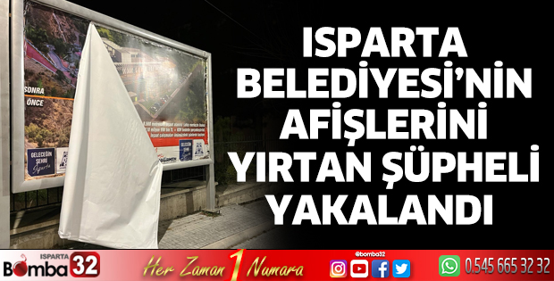 Afiş yırtan şüpheli yakalandı