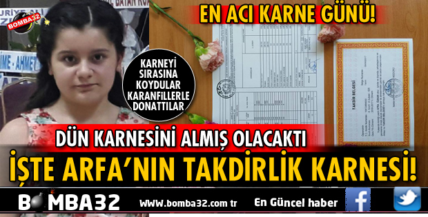 AFRA TAKDİR ALMIŞTI, KARNESİNİ ALAMADI!