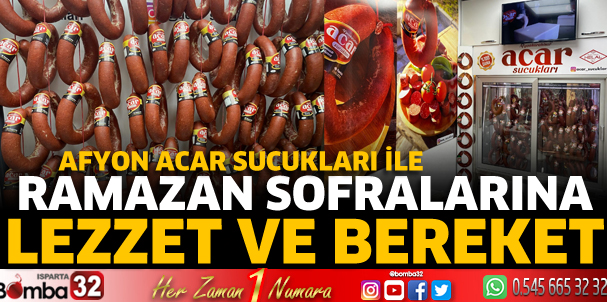 Afyon Acar sucukları Ramazan sofralarında
