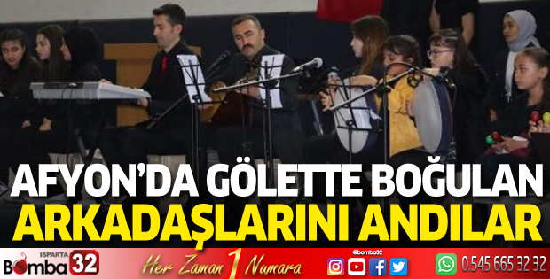 Afyon'da gölette boğulan arkadaşlarını andılar