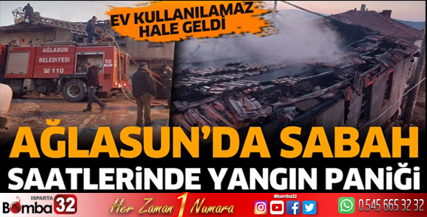 Ağlasun'da sabah saatlerinde yangın paniği