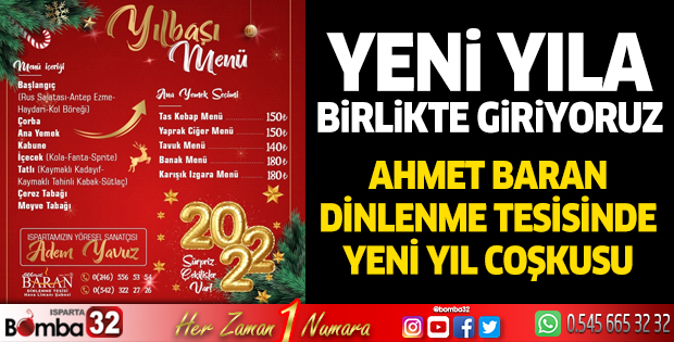 AHMET BARAN DİNLENME TESİSİNDE YENİ YIL COŞKUSU