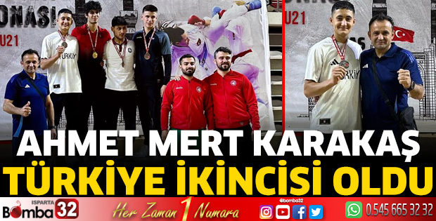 Ahmet Mert Karakaş Türkiye ikincisi oldu