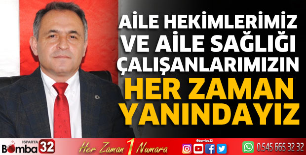 Aile sağlığı çalışanlarımızın her zaman yanındayız