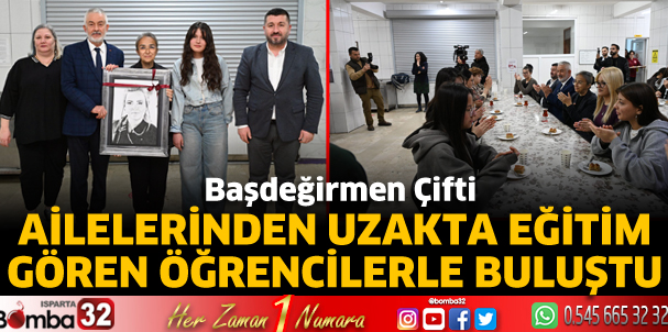 Ailelerinden uzakta eğitim gören öğrencilerle buluştu