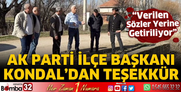 AK Parti İlçe Başkanı Kondal’dan teşekkür