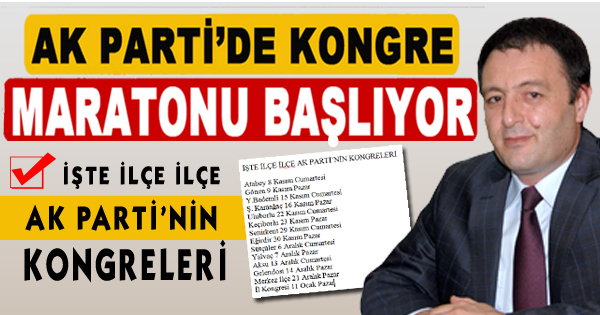 Ak Parti'de Kongreler Başlıyor