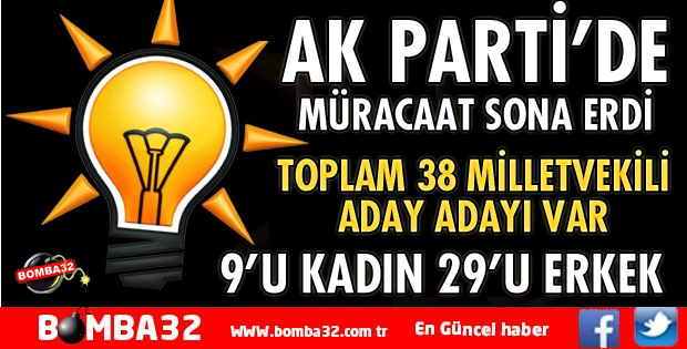 AK PARTİ'DE MİLLETVEKİLİ ADAY ADAYLIĞI MÜRACAAT SÜRESİ SONA ERDİ 