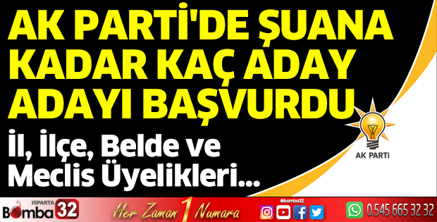 AK Parti'de şuana kadar kaç aday adayı var? 