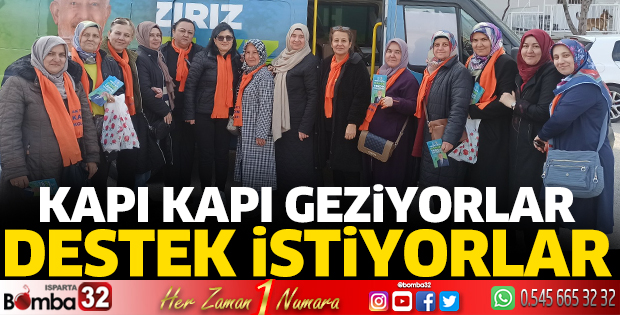 AK Partili kadınlar tam kadro sahada