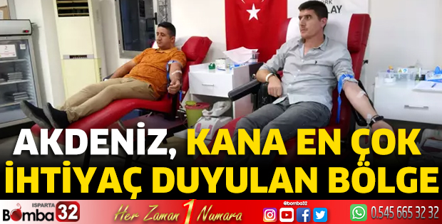 Akdeniz, kana en çok ihtiyaç duyulan bölge