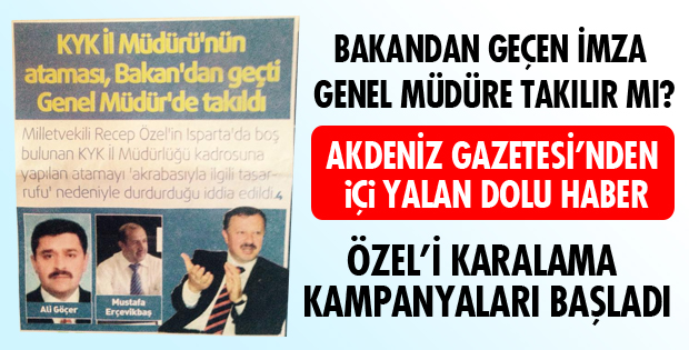 AKDENİZ'DEN YALAN HABER!