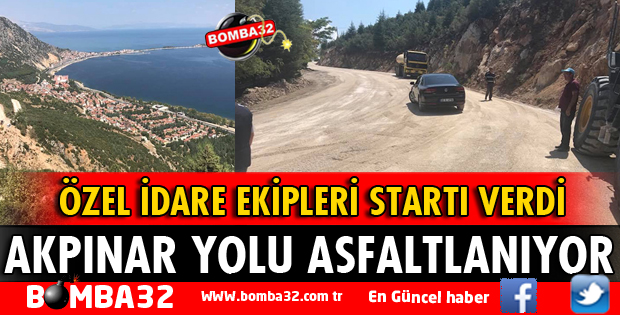 AKPINAR YOLUNUN ASFALTLAMASINA BAŞLANDI
