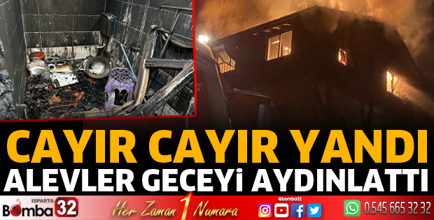 Aksu’da ev yangını
