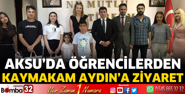 Aksu’da Öğrencilerden Kaymakam Aydın'a Ziyaret