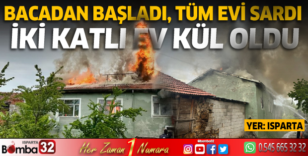 Aksu'da ev yangını