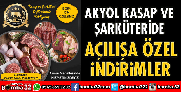 AKYOL KASAP VE ŞARKÜTERİDE AÇILIŞA ÖZEL İNDİRİMLER