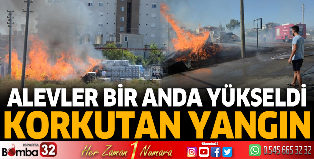 Alevler bir anda yükseldi