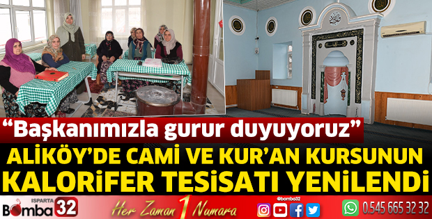 Aliköy’de cami ve Kur’an Kursunun kalorifer tesisatı yenilendi