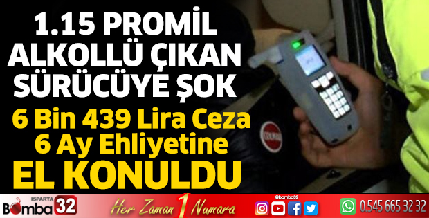 Alkolden 6 ay ehliyetine el konuldu