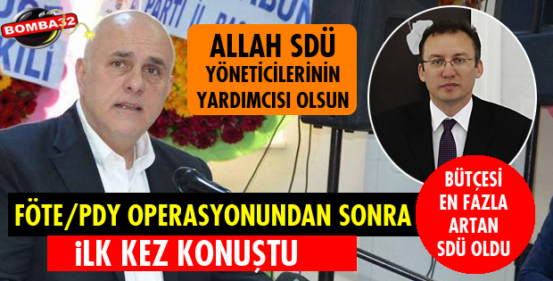 ALLAH SDÜ YÖNETİCİLERİNİN YARDIMCISI OLSUN