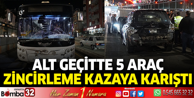 Alt geçitte zincirleme kaza 
