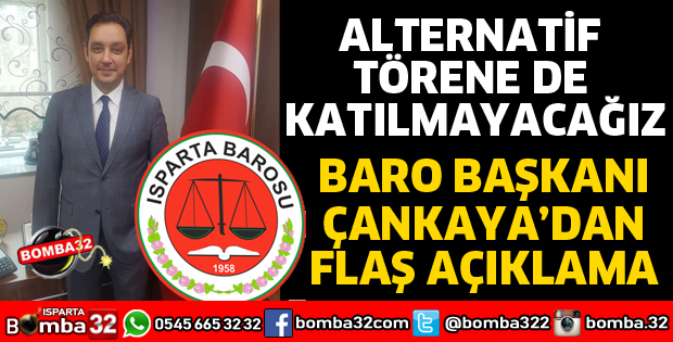 ALTERNATİF TÖRENE DE KATILMAYACAĞIZ