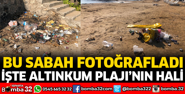 ALTINKUM PLAJI ÇÖP YUVASI HALİNE GELDİ