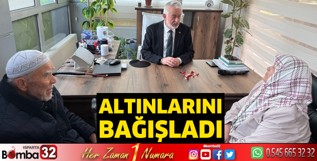 Altınlarını bağışladı