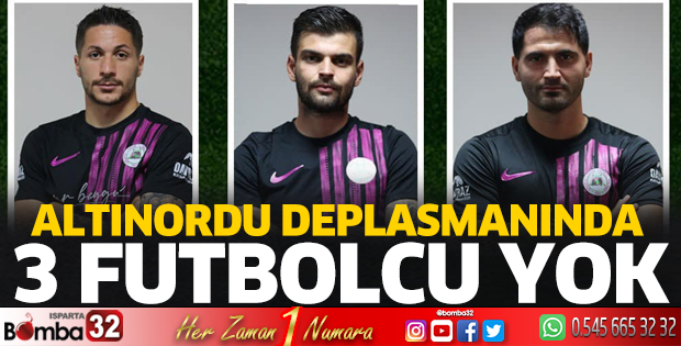 Altınordu deplasmanında 3 futbolcu yok 