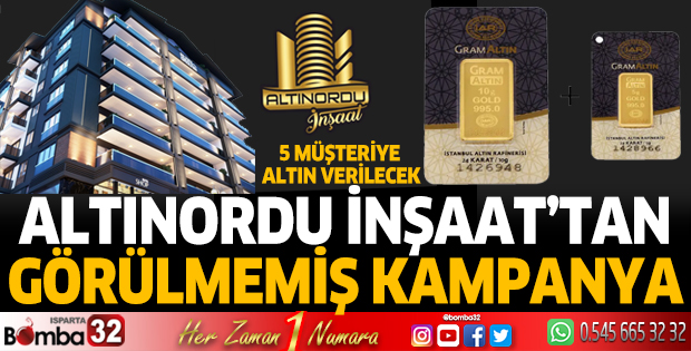 Altınordu İnşaat’tan görülmemiş kampanya