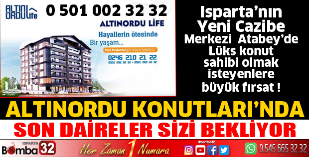 ALTINORDU KONUTLARI’NDA SON DAİRELER SİZİ BEKLİYOR