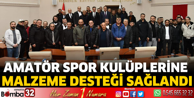 Amatör Spor Kulüplerine malzeme desteği sağlandı