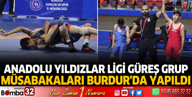 Anadolu Yıldızlar Ligi Güreş Grup müsabakaları Burdur'da yapıldı