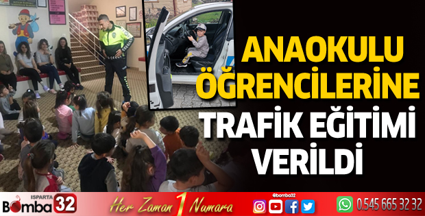 Anaokulu öğrencilerine trafik eğitimi verildi