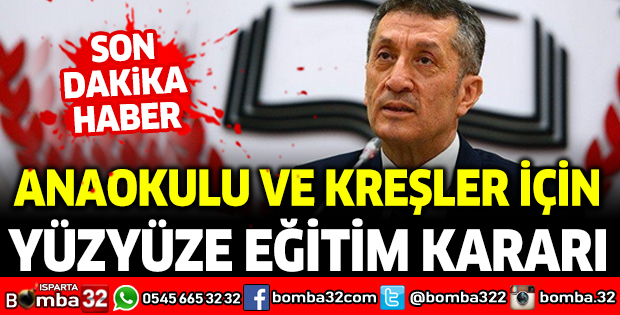 ANAOKULU VE KREŞLER İÇİN YÜZYÜZE EĞİTİM KARARI