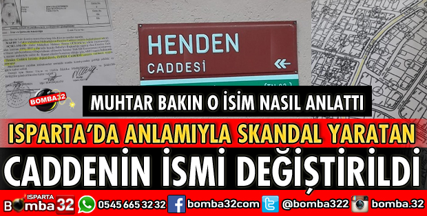 ANLAMIYLA SKANDAL YARATAN CADDENİN İSMİ DEĞİŞTİRİLDİ