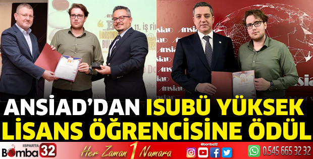ANSİAD’dan ISUBÜ Yüksek Lisans öğrencisine ödül