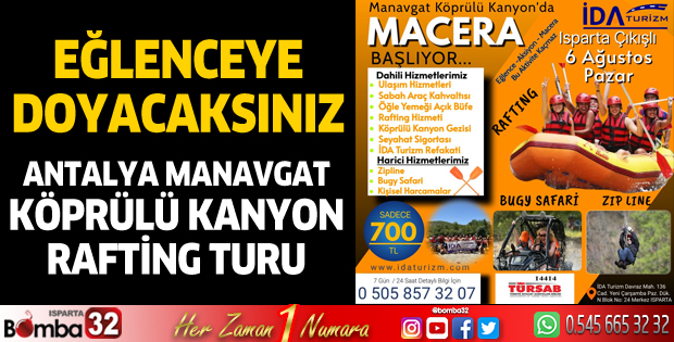 Antalya Manavgat Köprülü Kanyon Raftı̇ng Turu