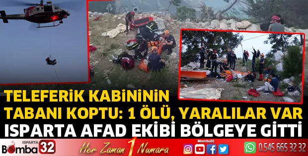 Antalya’da teleferik kabininin tabanı koptu; 1 ölü, 7 yaralı