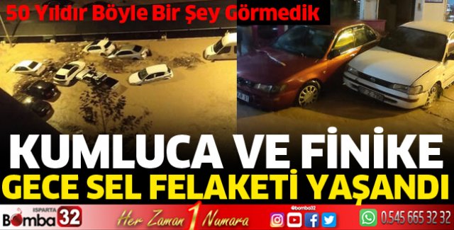 Antalya’nın iki ilçesinde sel felaketi