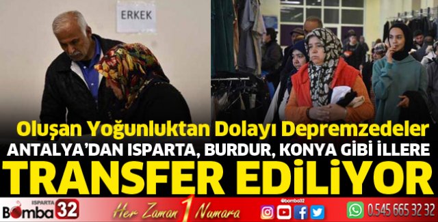Antalya'da depremzedeler çevre illere transfer ediliyor