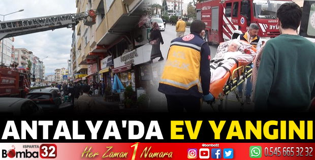 Antalya'da ev yangını