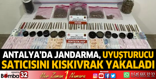 Antalya'da jandarma, uyuşturucu satıcısını kıskıvrak yakaladı