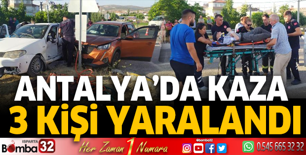 Antalya'da kaza: 3 yaralı