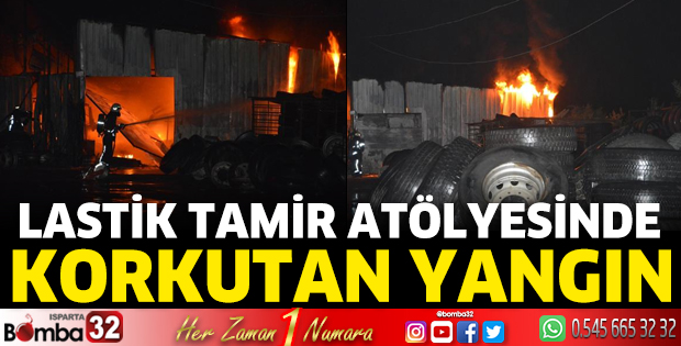 Antalya'da lastik tamir atölyesinde korkutan yangın