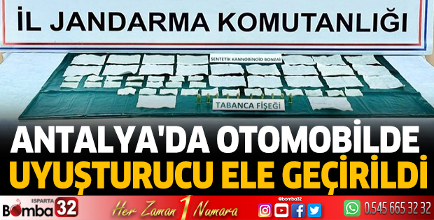 Antalya'da otomobilde uyuşturucu ele geçirildi