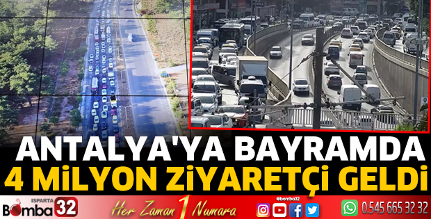 Antalya'ya bayramda 4 milyon ziyaretçi geldi