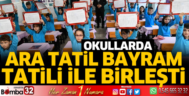Ara tatili bayram tatili ile birleşti