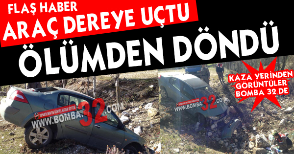 Araç Dereye Uçtu